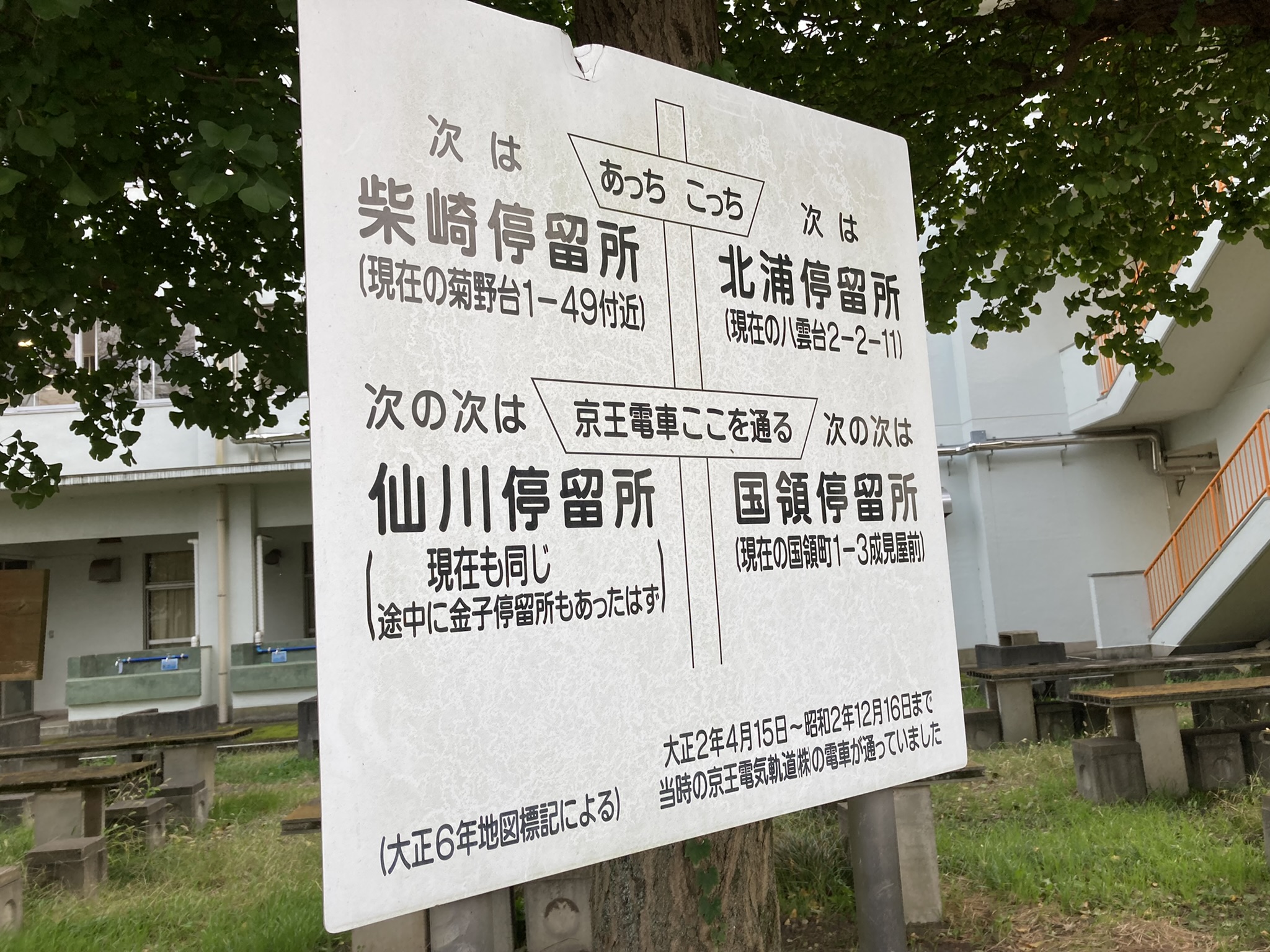 File:「京王電車ここを通る」の看板.jpg - Wikimedia Commons
