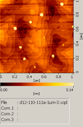 File:AFM image 1 micron windows of 111 dots.png
