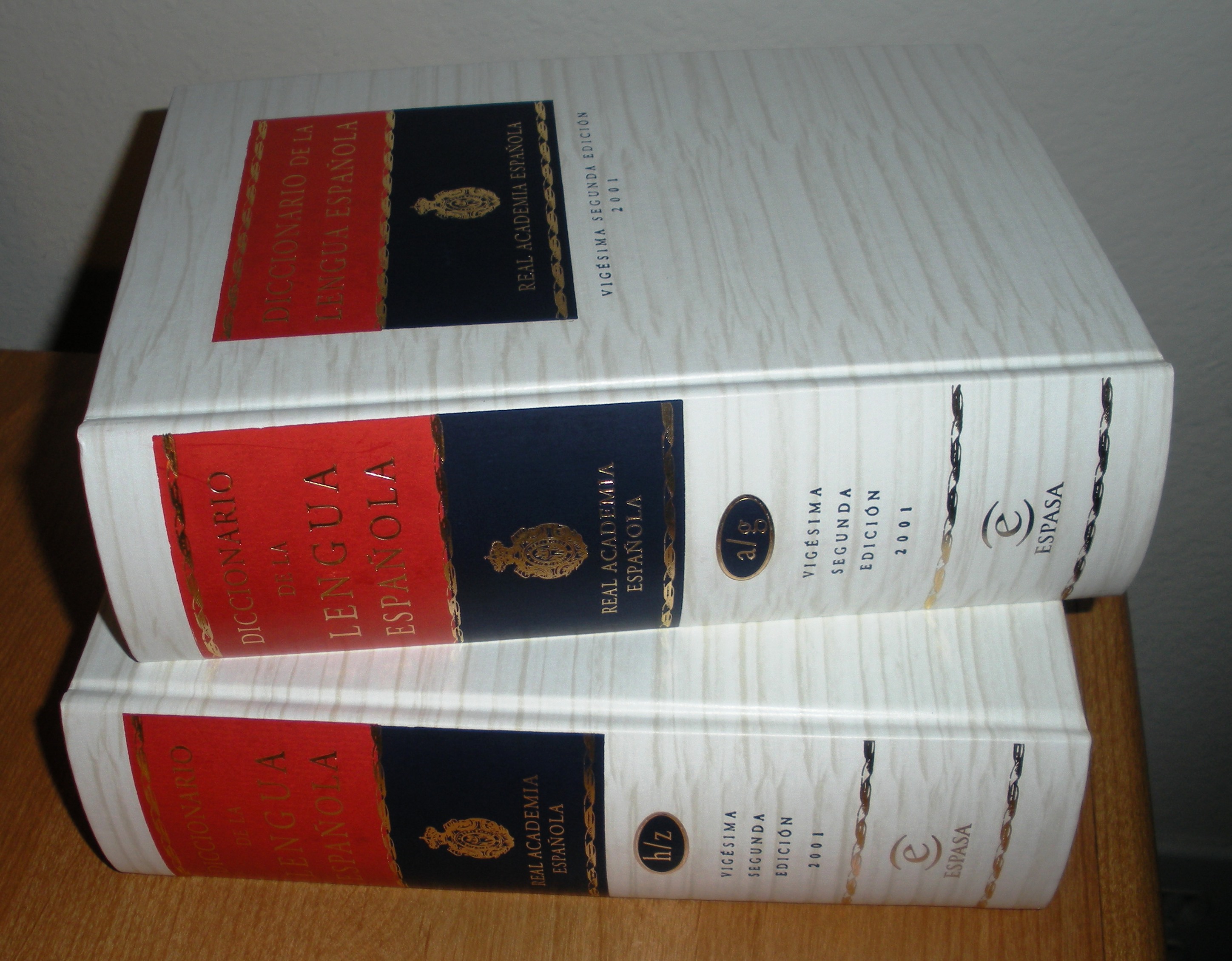 DICCIONARIO DE LENGUA ESPAÑOLA REAL ACADEMIA ESPAÑOLA VIGÉSIMA PRIMERA  EDICIÓN ESPASA 1992 DOS TOMOS