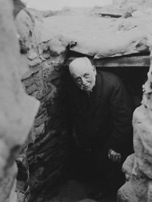 Inspecting the Neolithic village of Skara Brae, Mainland, Orkney, when First Commissioner at the Office of Works in 1929