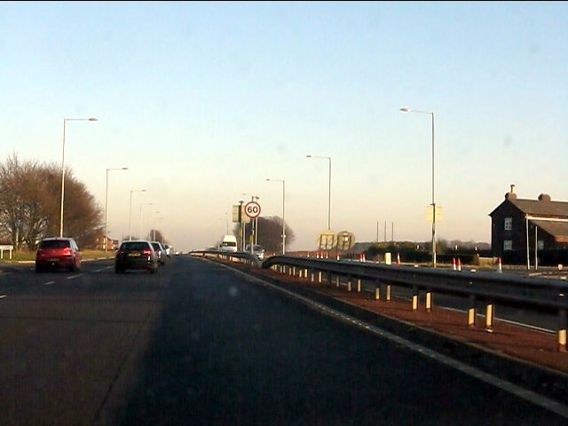 File:Hewitts Lane junction, A580 - geograph.org.uk - 2781663.jpg