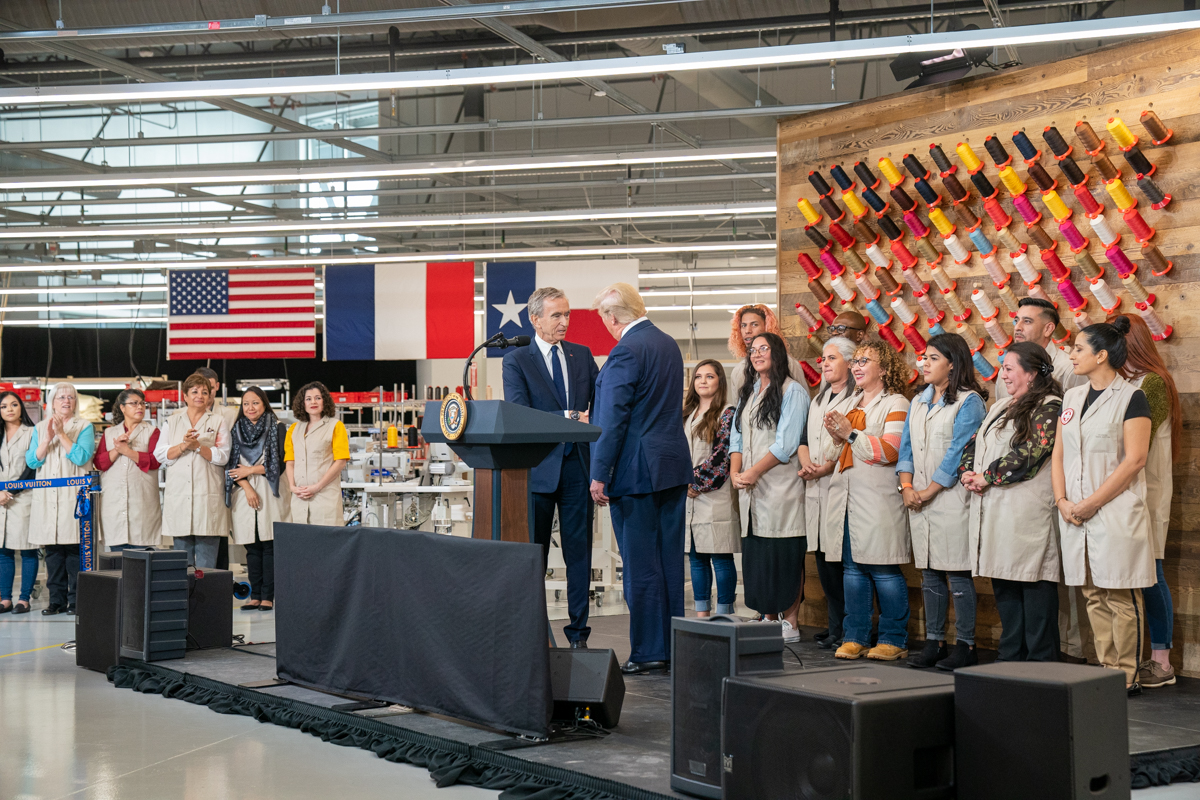 President Trump Tours Louis Vuitton Workshop