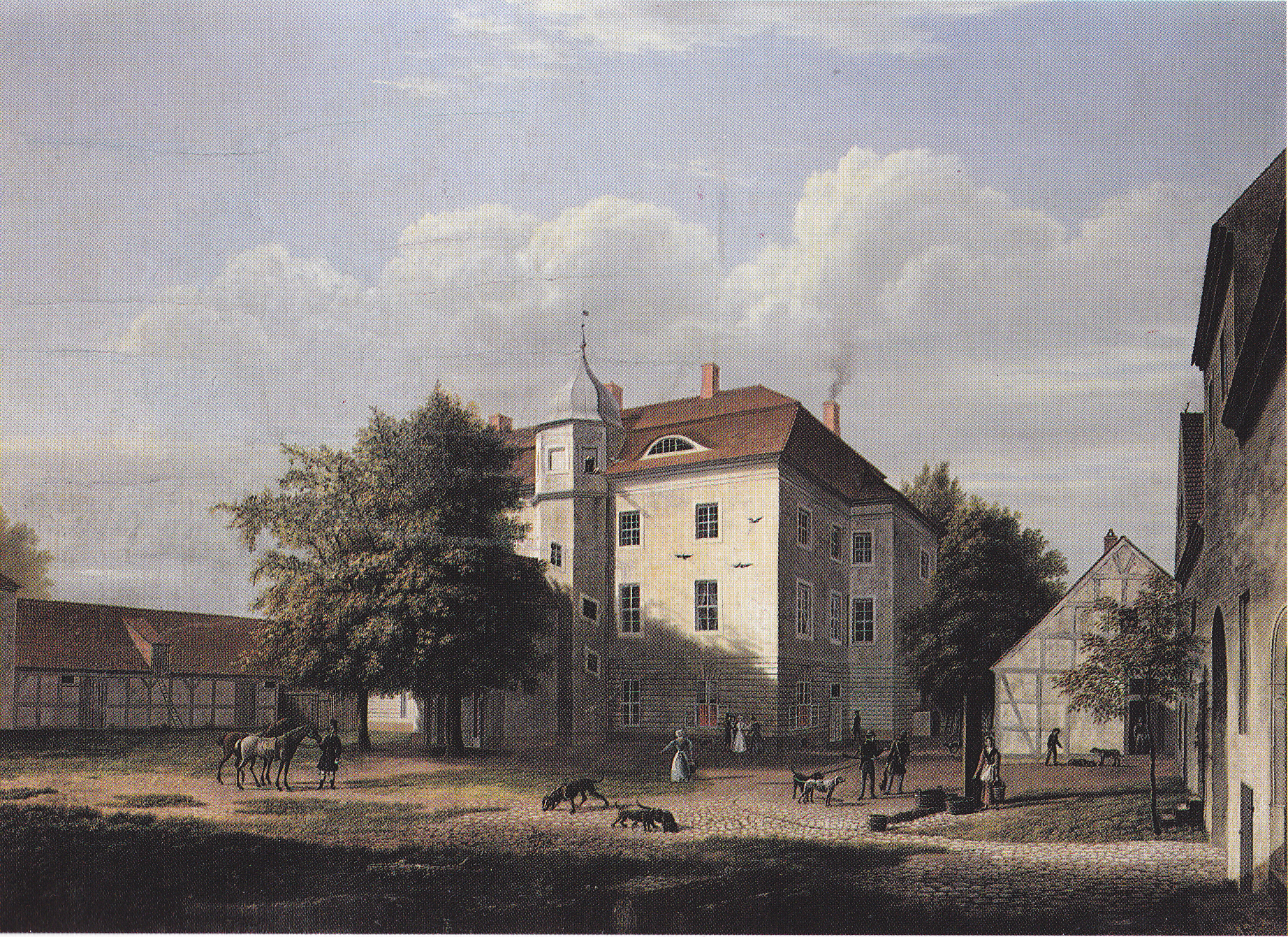 Grunewald hunting lodge, oil on canvas, [[Wilhelm Barth