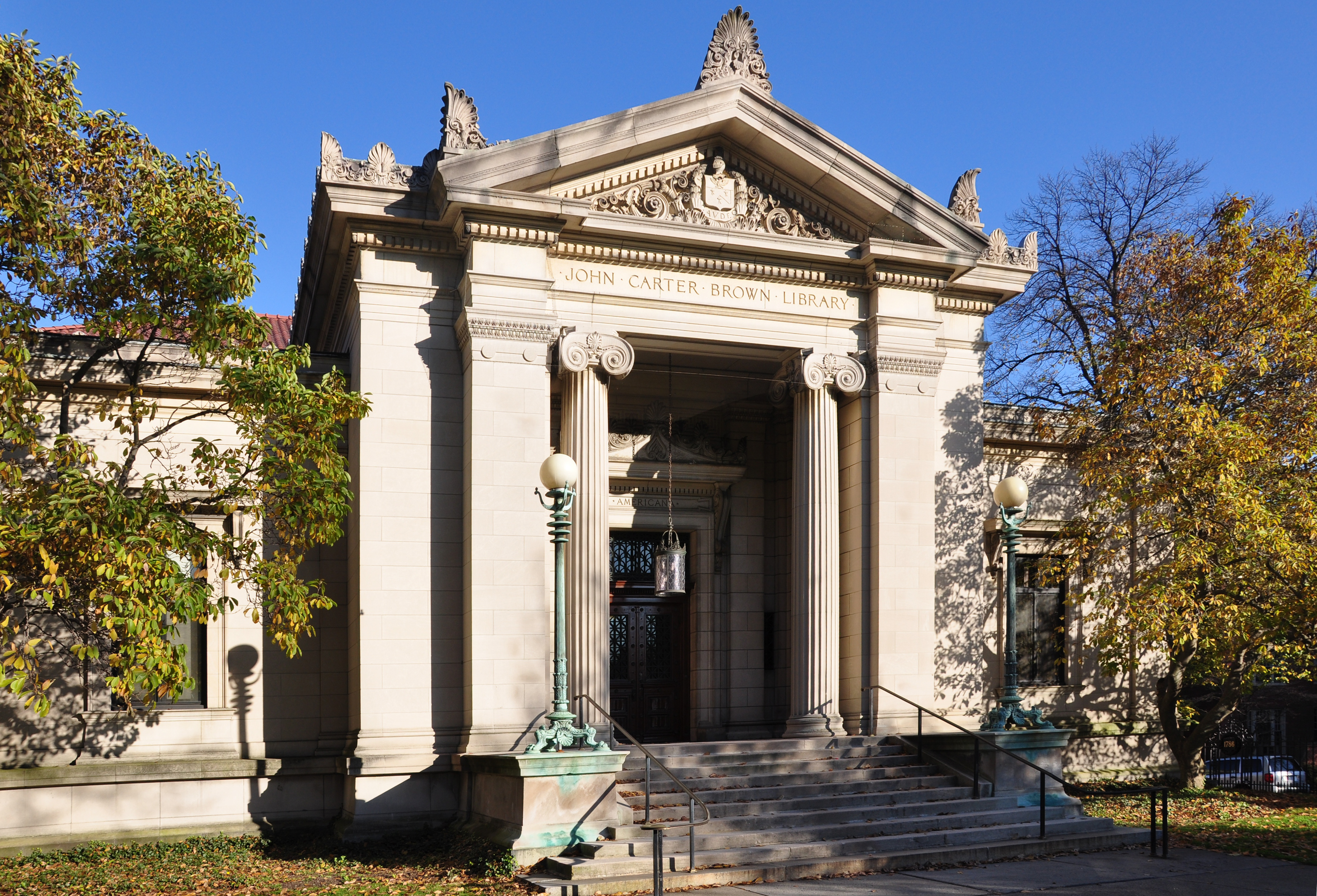 Facade of the John Carter Brown Library in Providence, Rhode Island