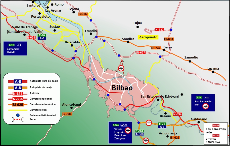 mapa carreteras bilbao File:Carreteras Bilbao.   Wikimedia Commons