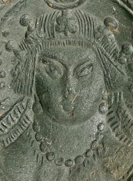Picture of White Hun king from a 5th-century seal. The Hephthalites are considered related to the European Huns, if not the same people, by a part of modern historians, though consensus has yet to be reached.[37][38][39][40] Contemporary scholar Procopius described them as of the "same stock".[41]