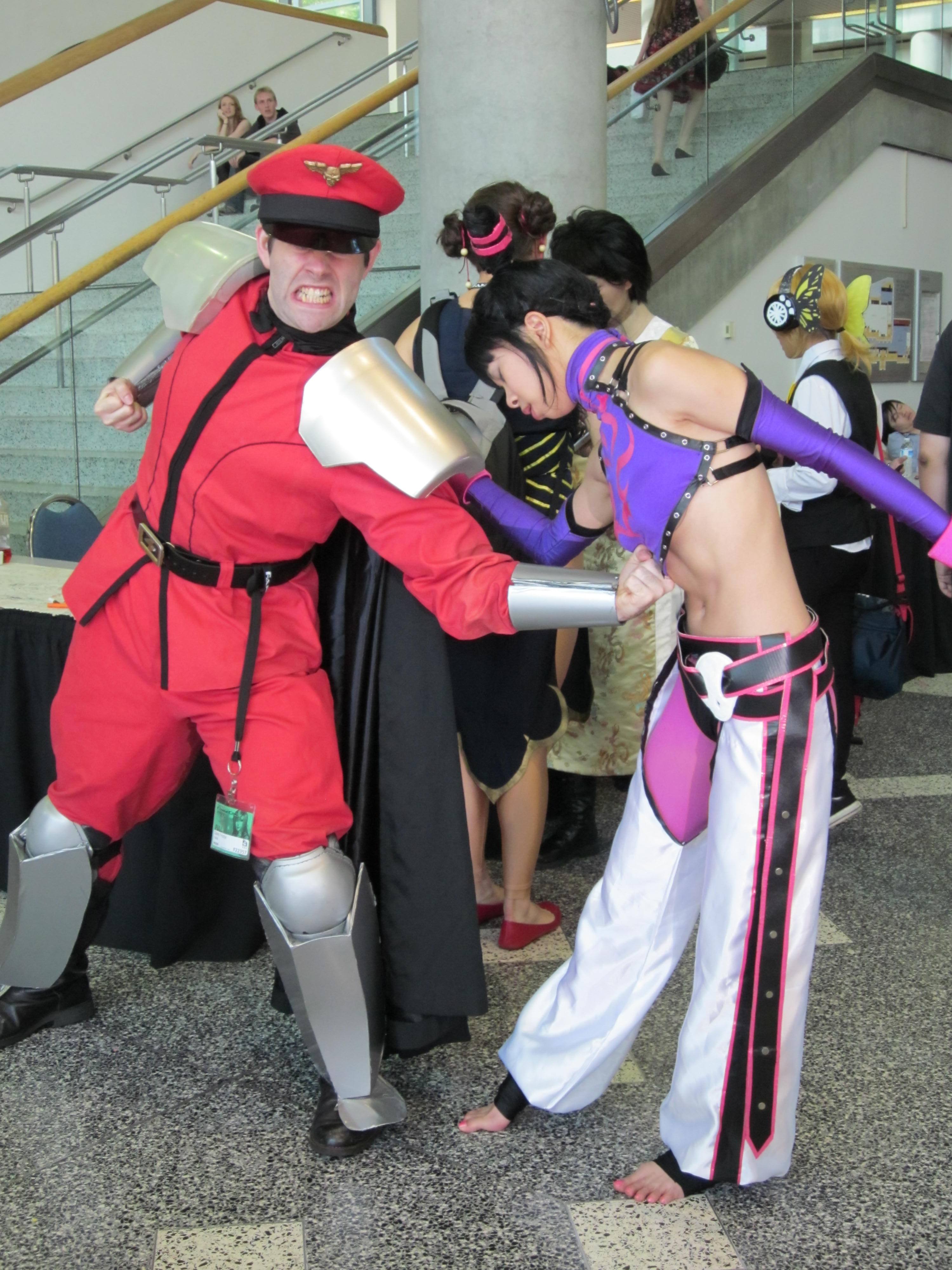 M. Bison & Juri Han cosplayers at FanimeCon 2010-05-30 2.JPG. 