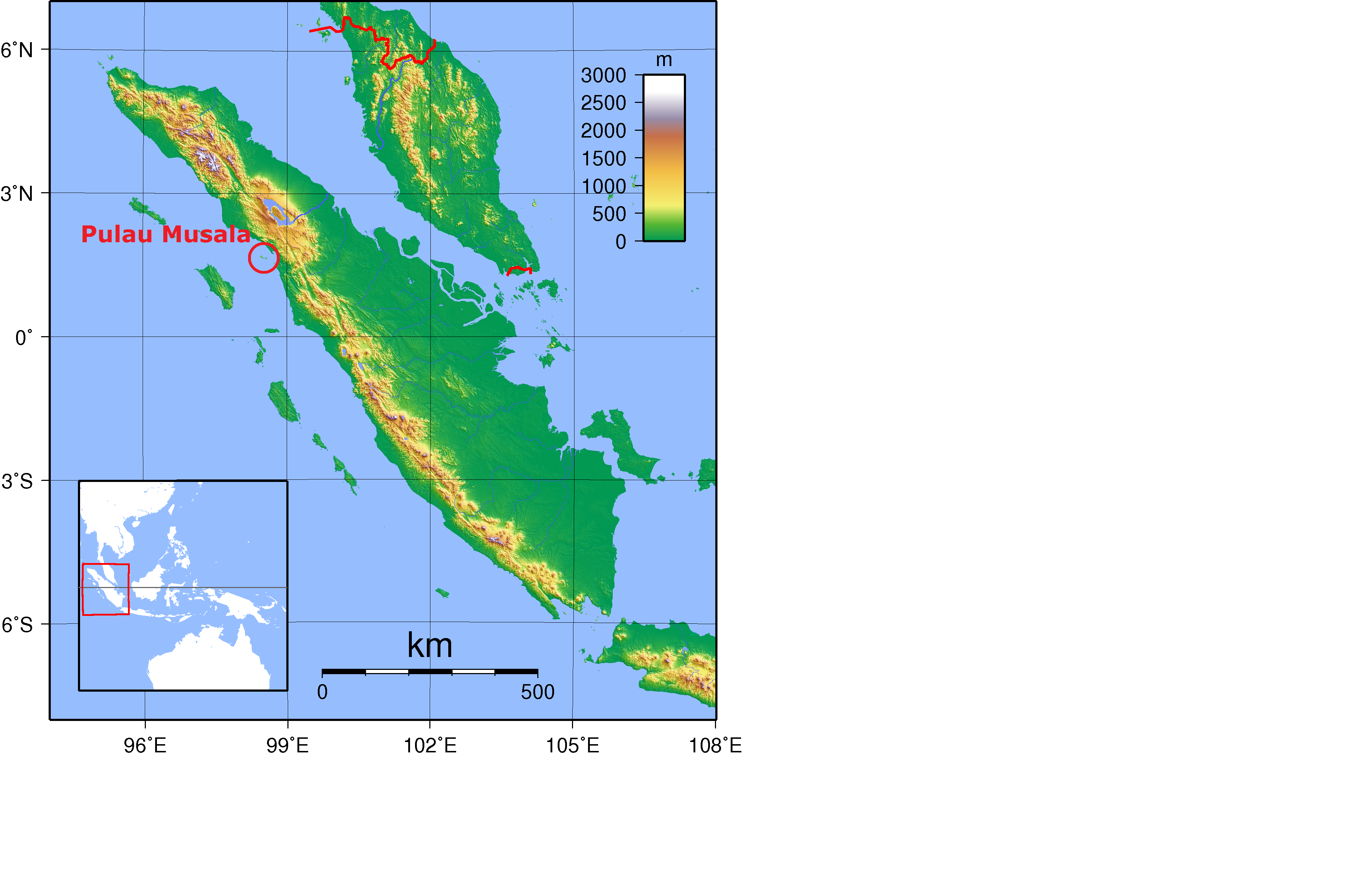 barisan mountains map