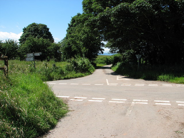 File:Road junction at Trellech Cross - geograph.org.uk - 491778.jpg