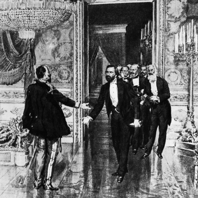 Encuentro en Turín entre Giuseppe Verdi y el rey Víctor Manuel el 15 de septiembre de 1859