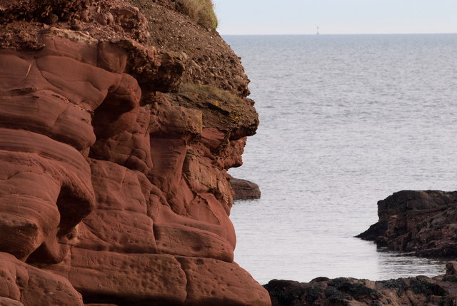 File:West end of Cliffs at Arbroath with a view of Bell Rock Lighthouse - geograph.org.uk - 1166003.jpg