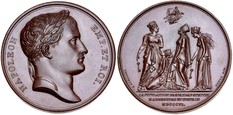 File Ae Medal Of Napoleon I Bonaparte Commemorating The Capture Of Several Prussian Fortresses Jpg Wikimedia Commons