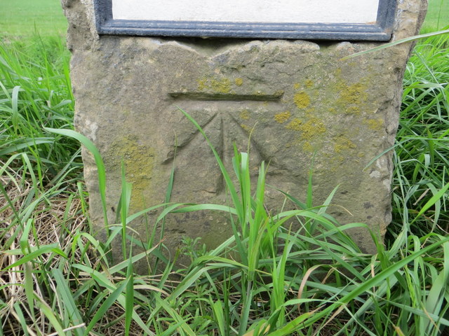 File:Bench mark on an old milestone on the B1258 (geograph 3471524).jpg