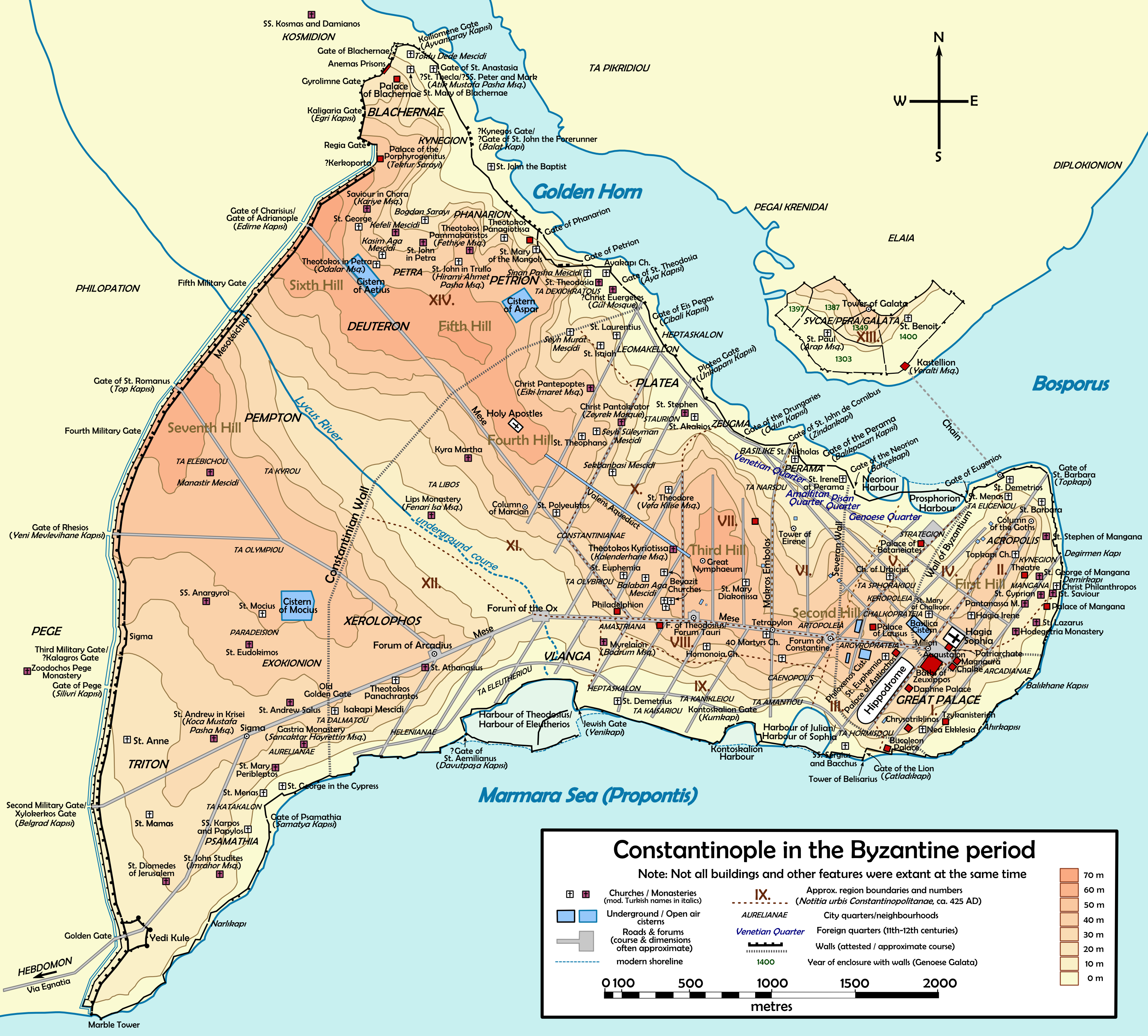 map of constantinople byzantine