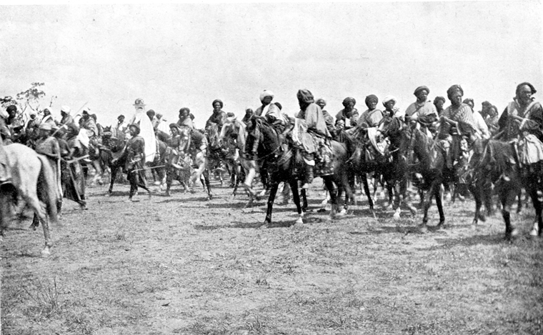 Emir of Kano with cavalry, 1911