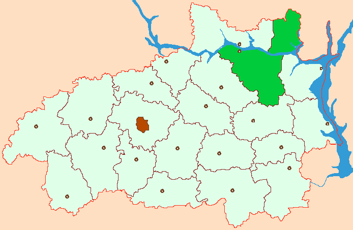 Карта ивановской области с городами и районами