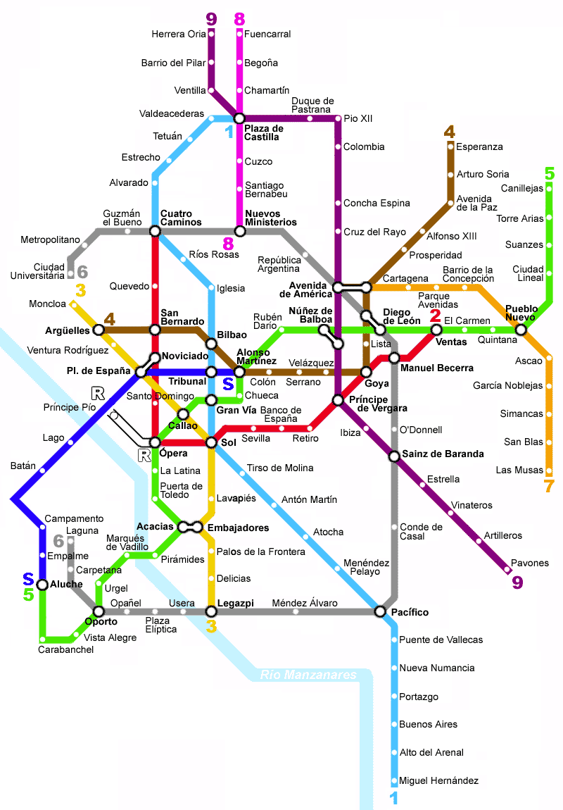 File Madrid Metro Map 1994 Png Wikimedia Commons