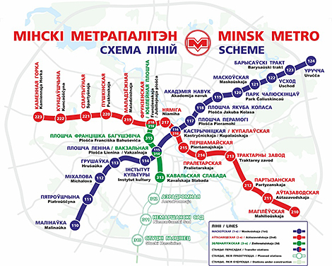 схема метро Минска