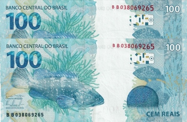 Notas de 100 reais do brasil Stock Photo by ©joelfotos 144692049