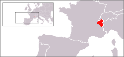 De ligging van Savoye in Europa