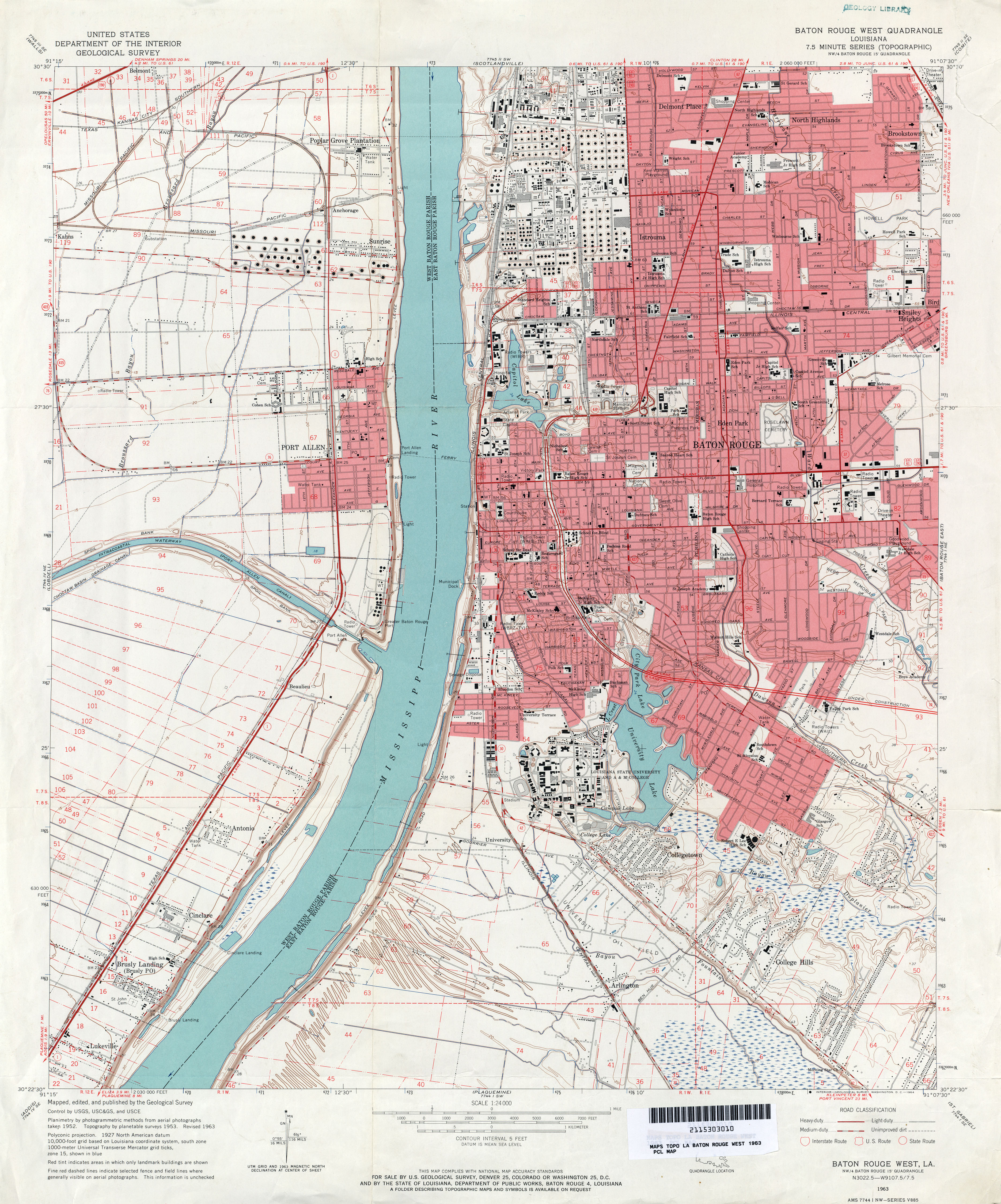 map of baton rouge louisiana File Baton Rouge Port Allen Map Louisiana 1963 Jpg Wikimedia Commons map of baton rouge louisiana