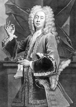Young Colley Cibber as Vanbrugh's Lord Foppington, "brutal, evil, and smart". Colley Cibber as Lord Foppington in The Relapse by John Vanbrugh engraving.jpg