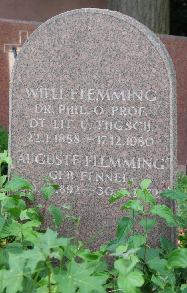 Grab von Willi Flemming auf dem Hauptfriedhof Mainz