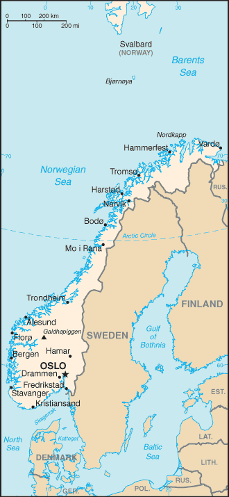 Map of Norway