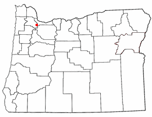 Vị trí của Progress trong tiểu bang Oregon