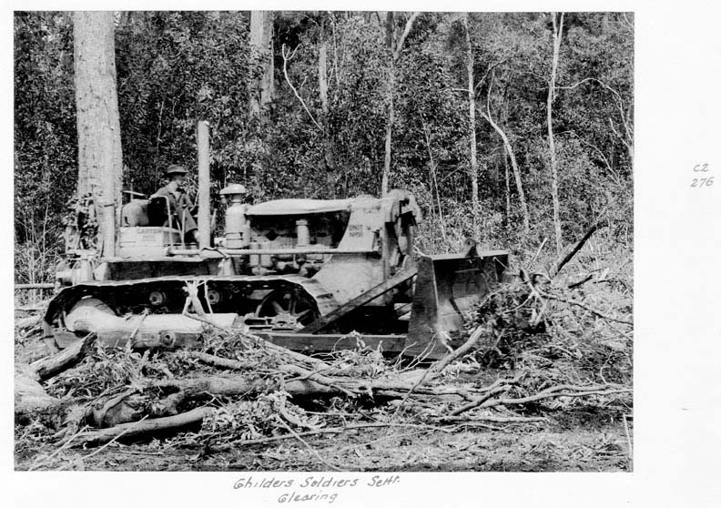 File:Queensland State Archives 4308 Bulldozer clearing at the Childers Soldiers Settlement 1950.png