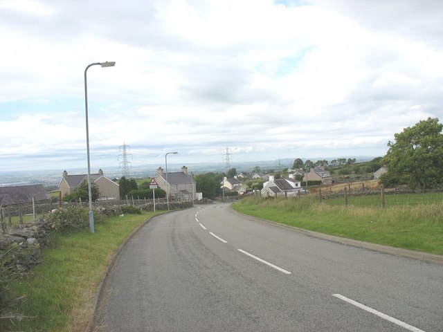 File:The widened road from Tai'r Ffridd to the crossroads by Gwelfor - geograph.org.uk - 960308.jpg