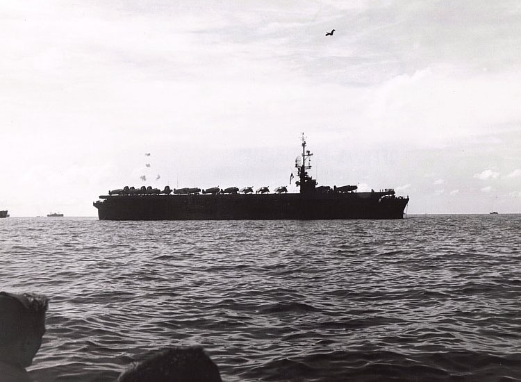 File:USS Block Island (CVE-106) at anchor on 30 April 1945.jpg