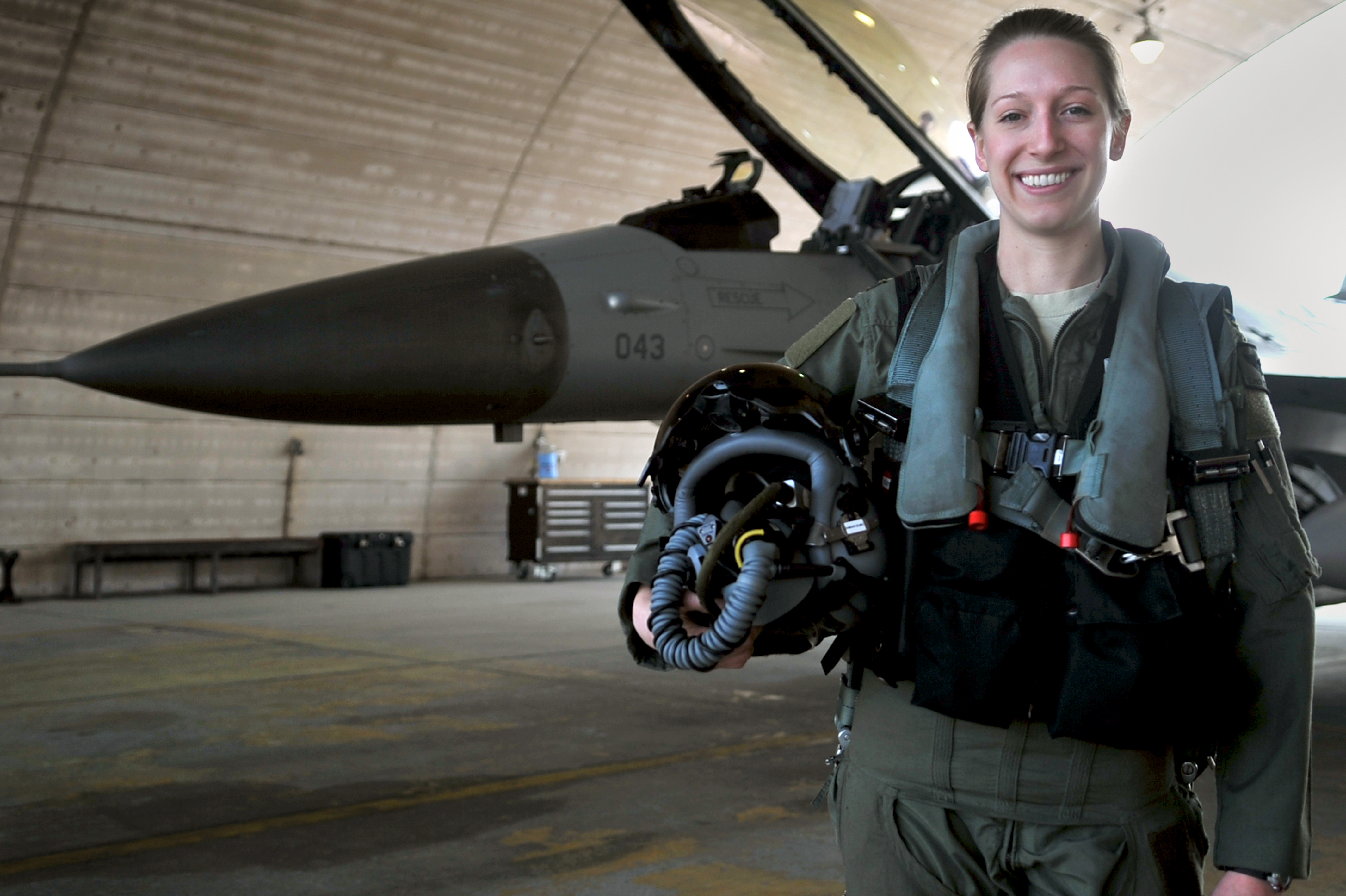 130313-F-HJ547-201 USAF Female F-16 Fighter Pilot 1st. Lt. 