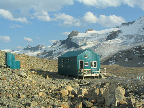 The Balfour Hut with Mount Balfour in the background, Sept. 2005