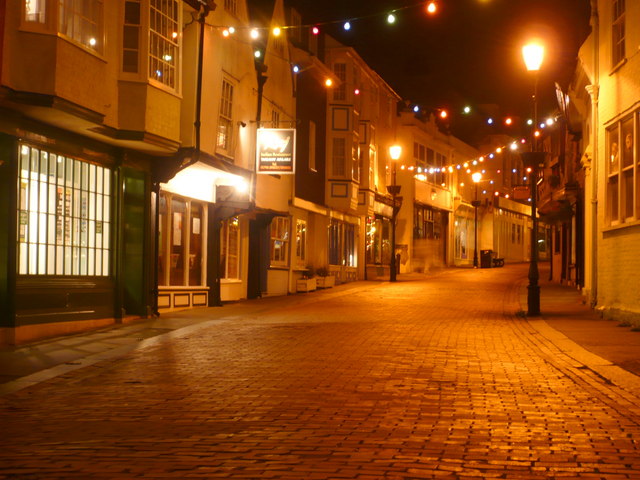 Christmas lights in West Street, Faversham - geograph.org.uk - 1080854.jpg