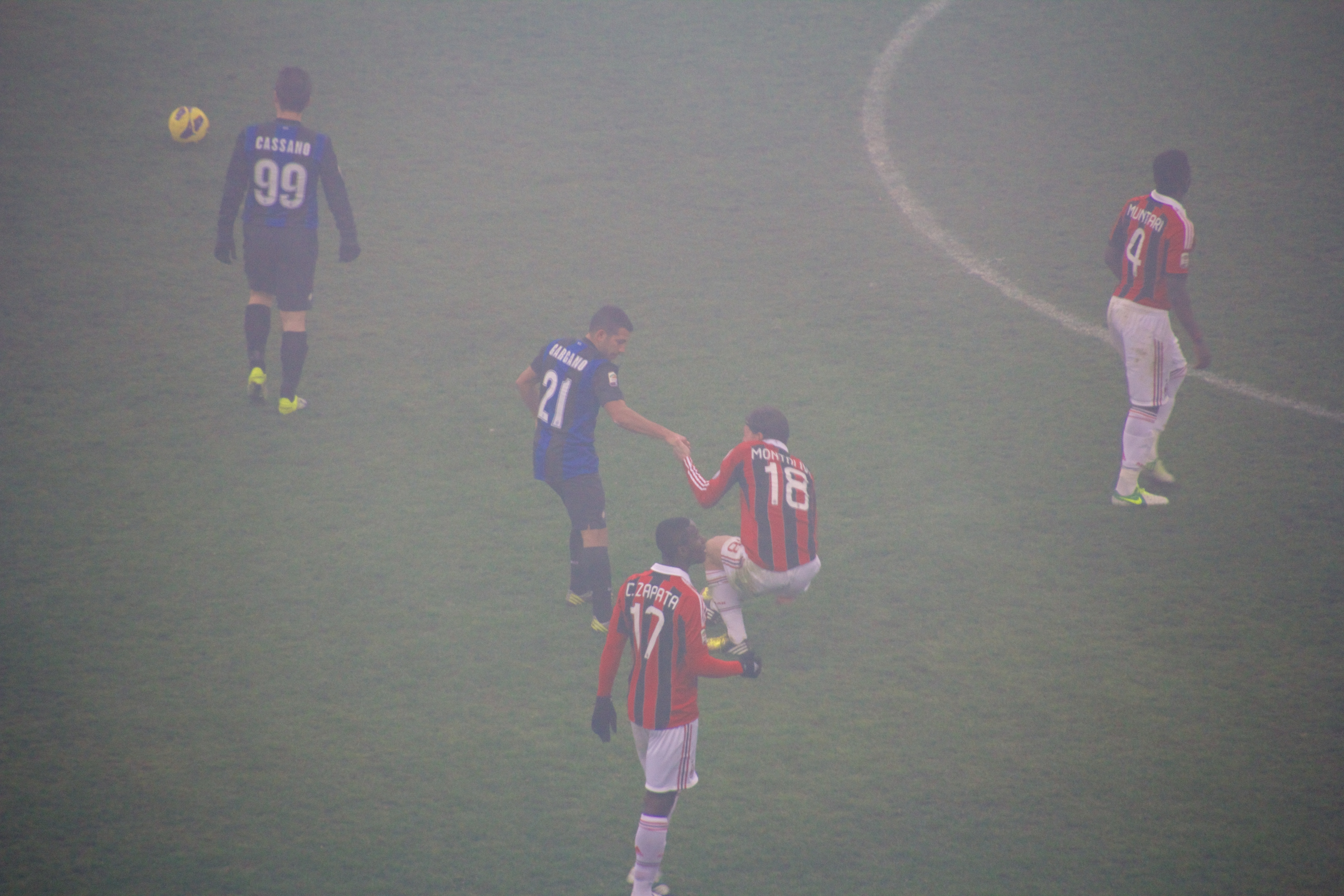 Gargano and Montolivo Inter-Milan february 2013
