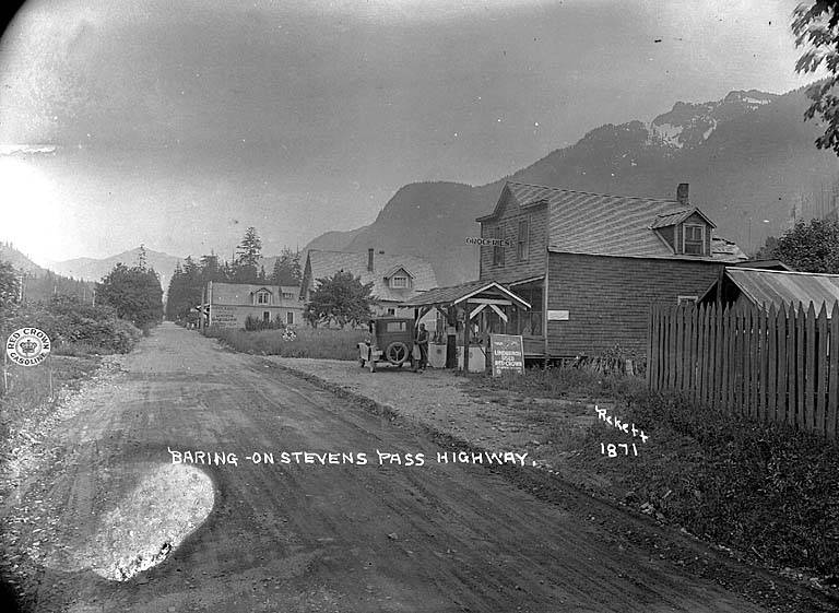 File:Grocery store and gas station at Baring on the Stevens Pass Highway, ca 1913 (PICKETT 804).jpeg