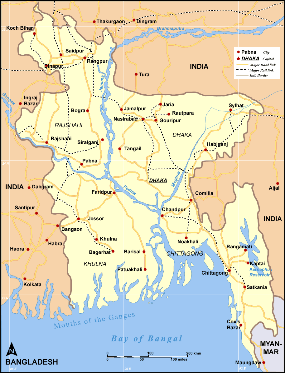 District Distance Chart Bangladesh