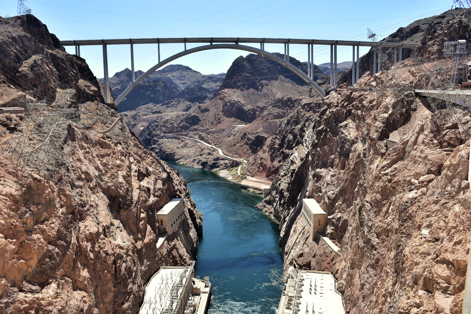 The Mike Ocallaghan Pat Tillman Memorial Bridge Viewed From Hoover