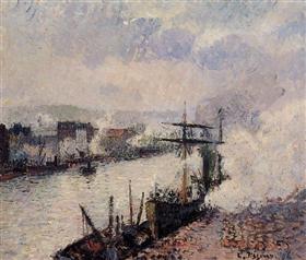 File:Pissarro - steamboats-in-the-port-of-rouen-1896.jpg