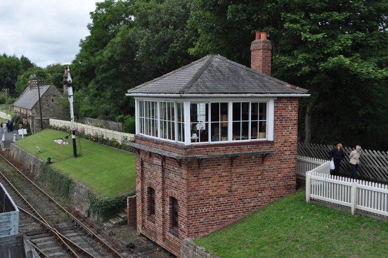 File:Town railway signal box, Beamish Museum, 29 July 2011.jpg