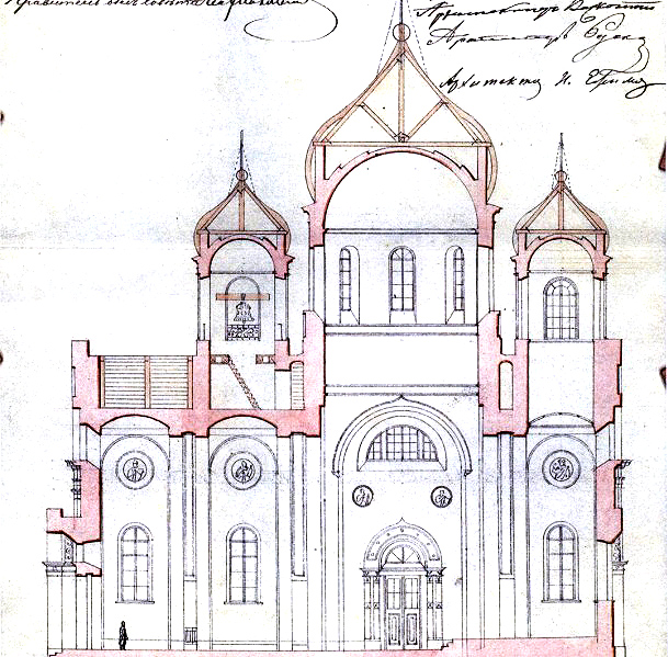 Георгиевский собор рисунок