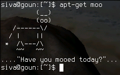 apt-get moo