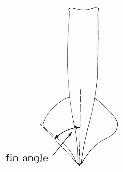 Measurement of fin angle in a squid with sagittate fins