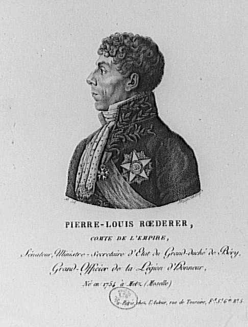 Pierre-Louis Roederer met de grote ster van de Orde van de Beide Siciliën.