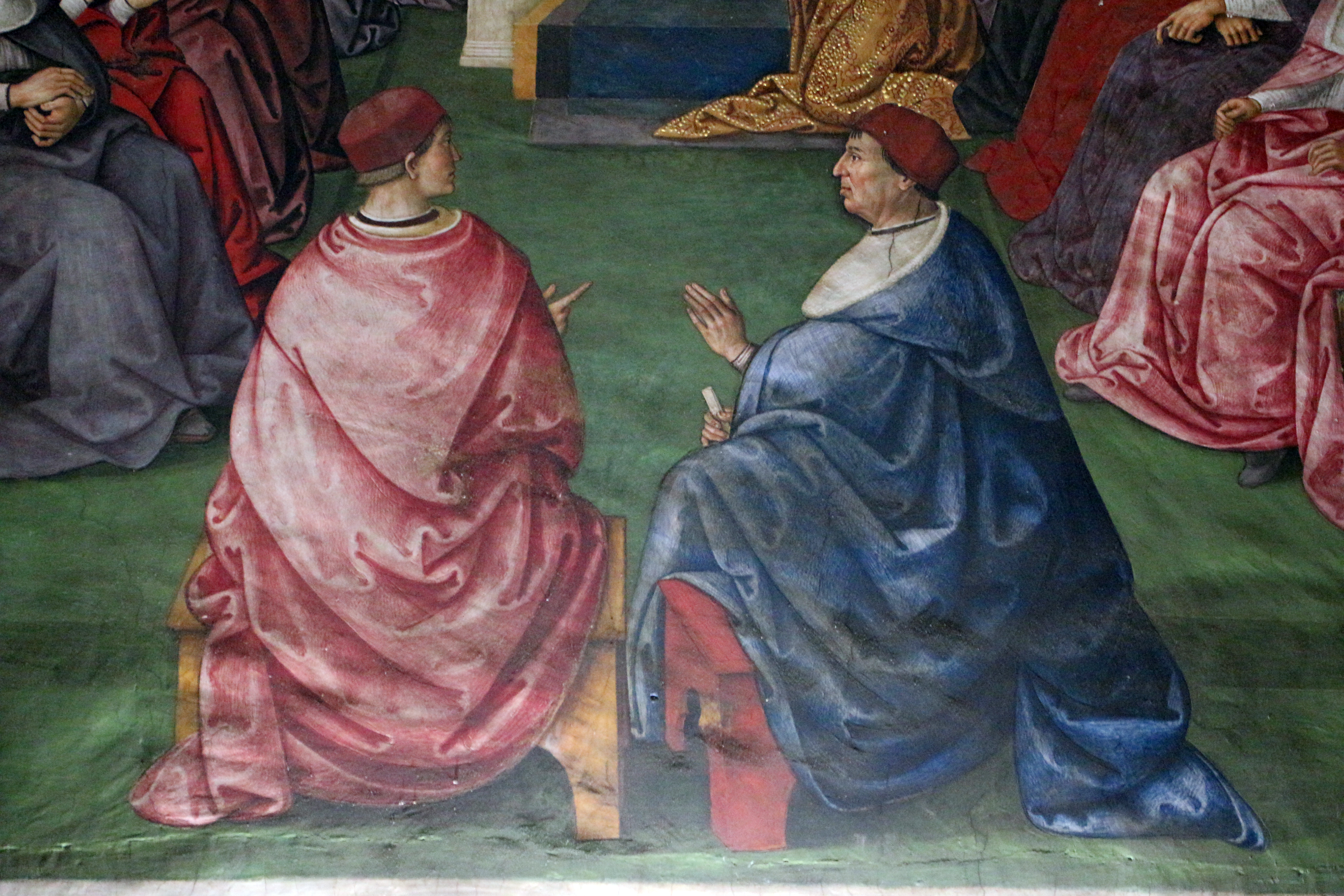 Pinturicchio, liberia piccolomini, 1502-07 circa, Enea Silvio fa atto di sottomissione a Eugenio IV 07.JPG