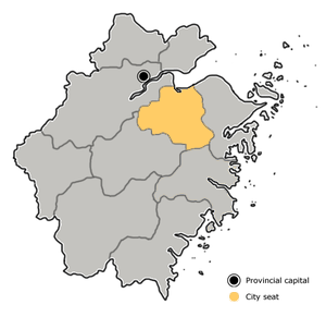 绍兴市在浙江省的地理位置