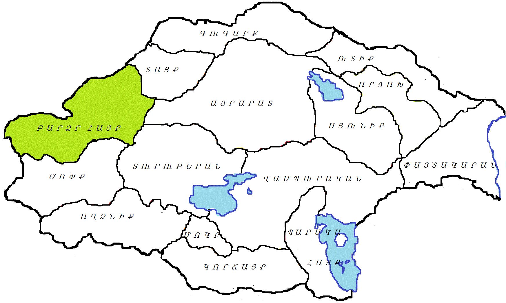 Haykakan jamanak. Армения на карте. Гугарк Армения на карте. Армения на контурной карте. Карта Великой Армении.