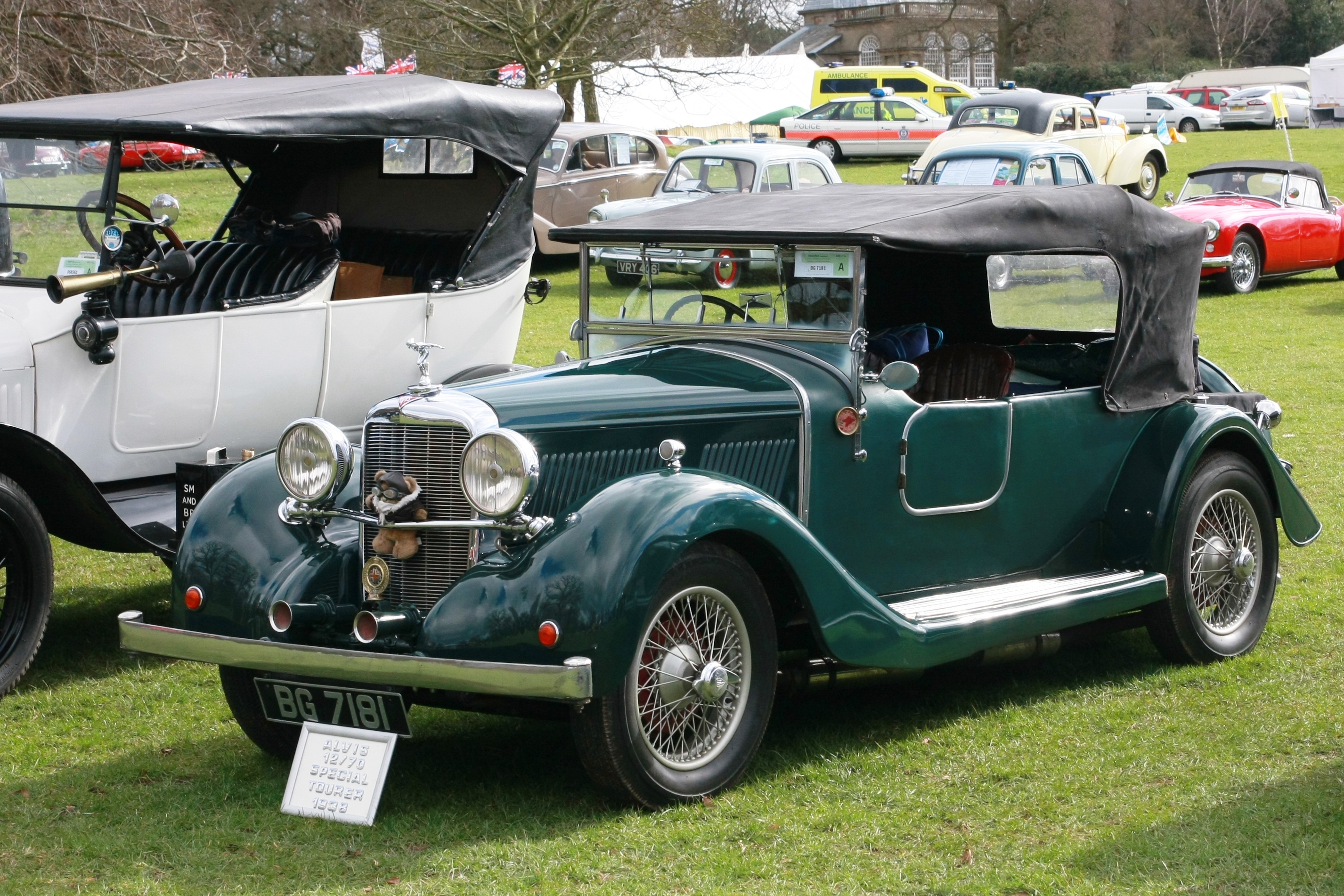 Touring special. Alvis 1915. Alvis 1913. 1936 Alvis Firebird, 2+2 Tourer. 1938 Alvis Speed 25 Cross & Ellis Tourer.