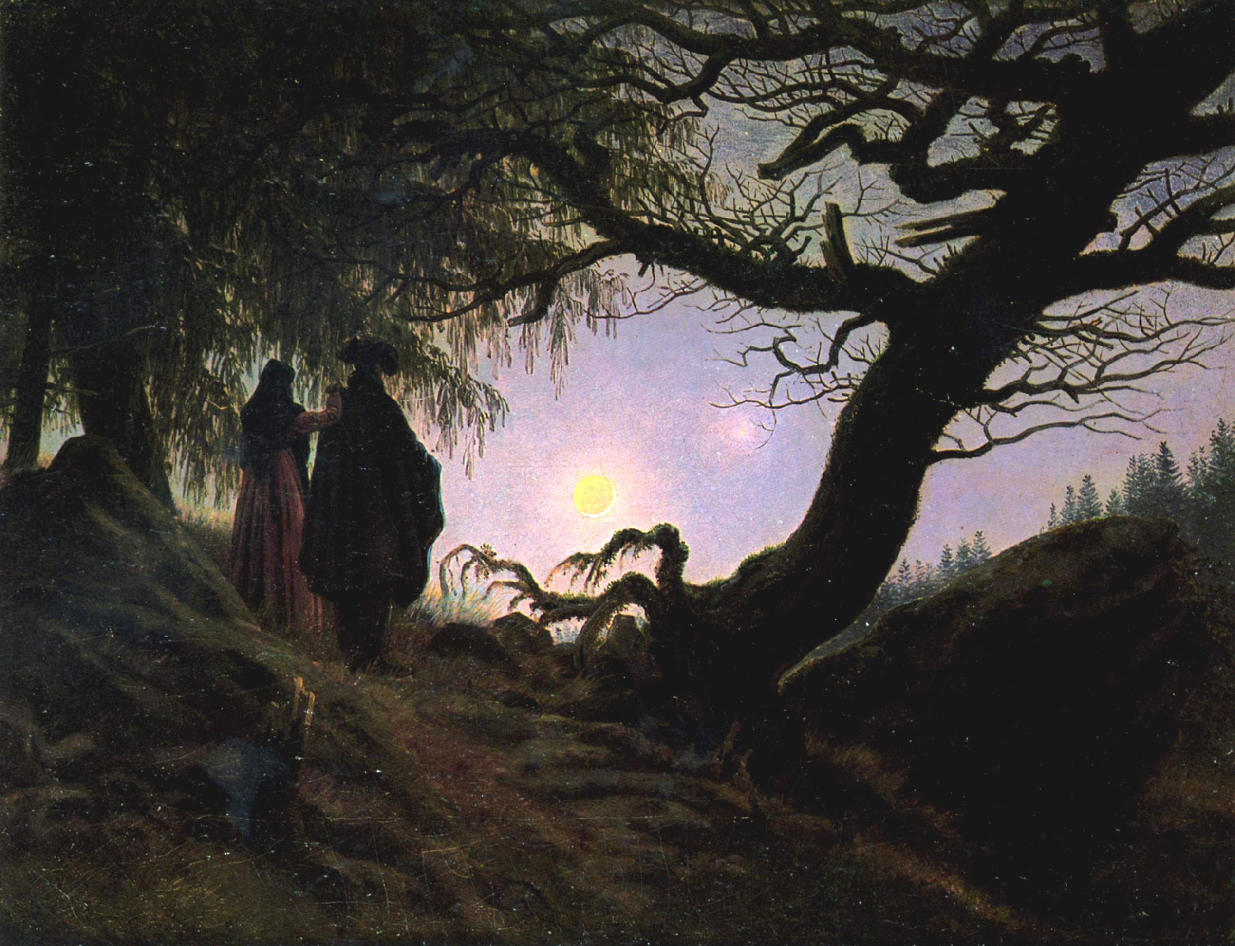 Un uomo e una donna davanti alla luna - Wikipedia